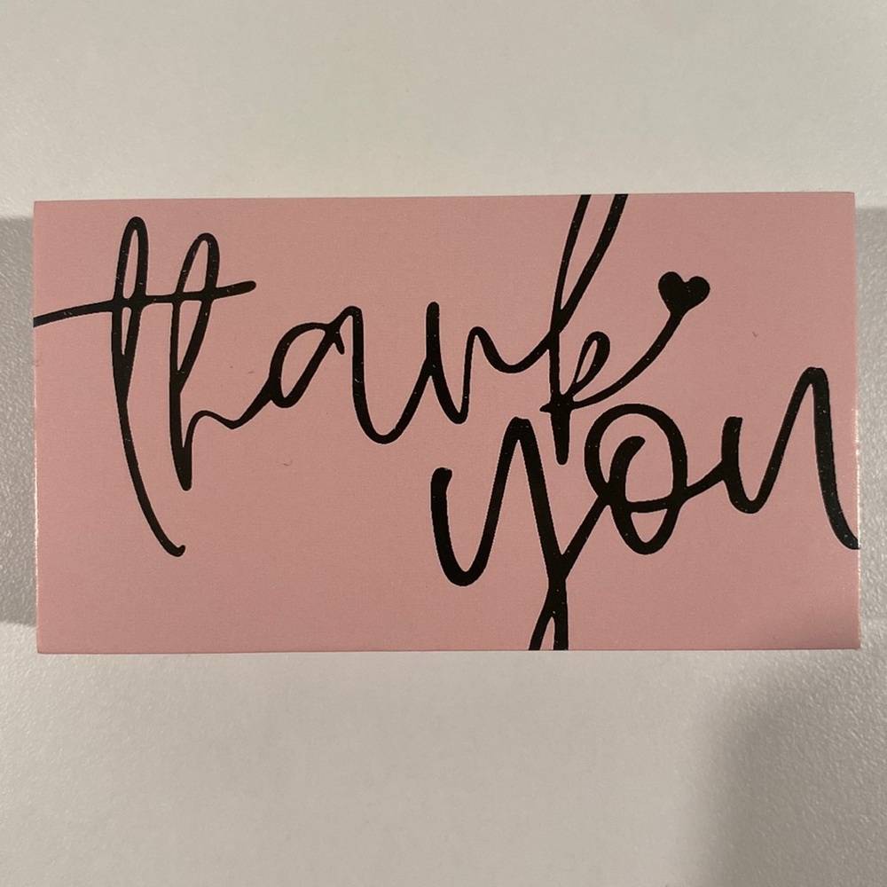Thank you cards (50 count) pink